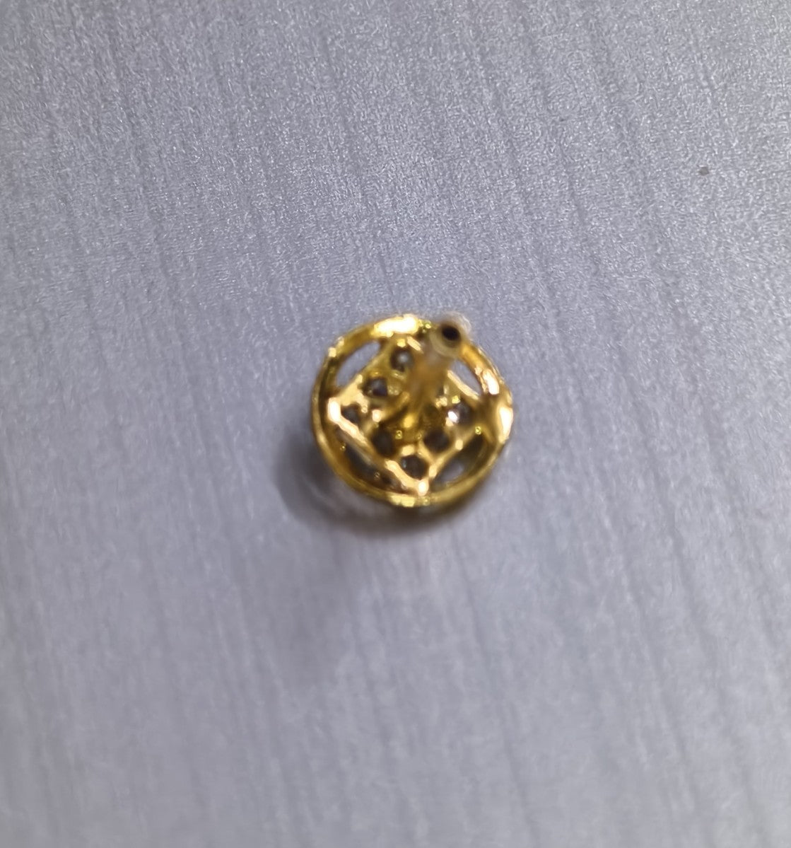 Round Halo CZ Nose Stud