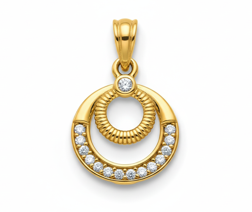 Infinity Halo Diamond-Look Pendant