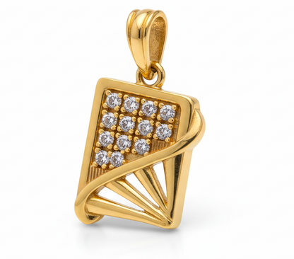 Radiant Cascade Diamond-Look Pendant