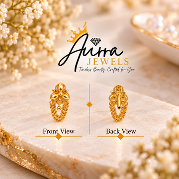 AVIRRA Gold Filled Traditional Chain Drop Nose Pin