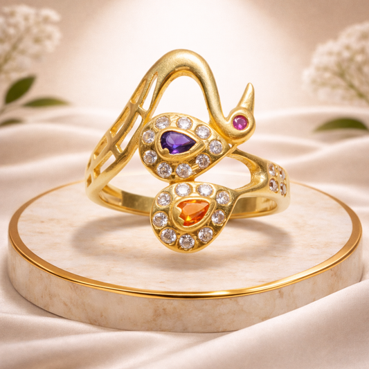 Stylish Gold Filled Open-Design Ring