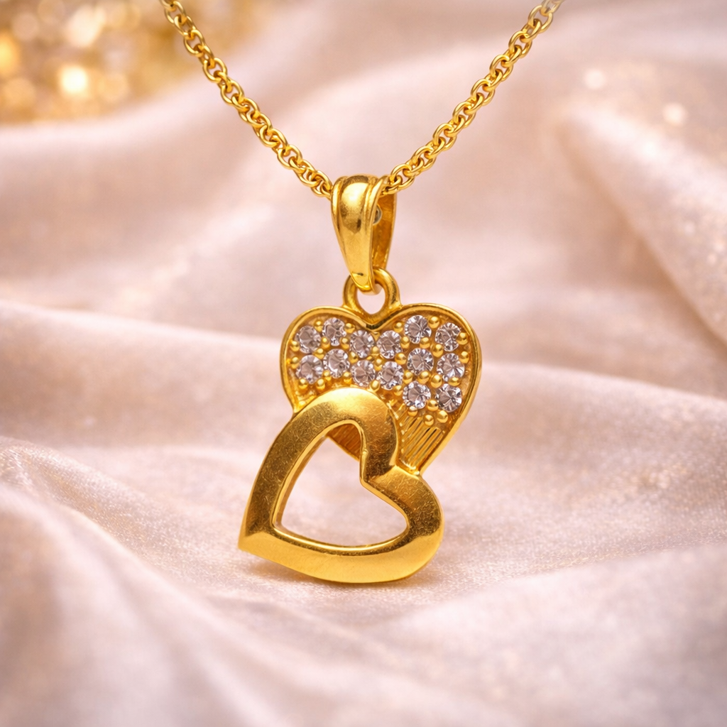 Eternal Heart Diamond-Look Pendant