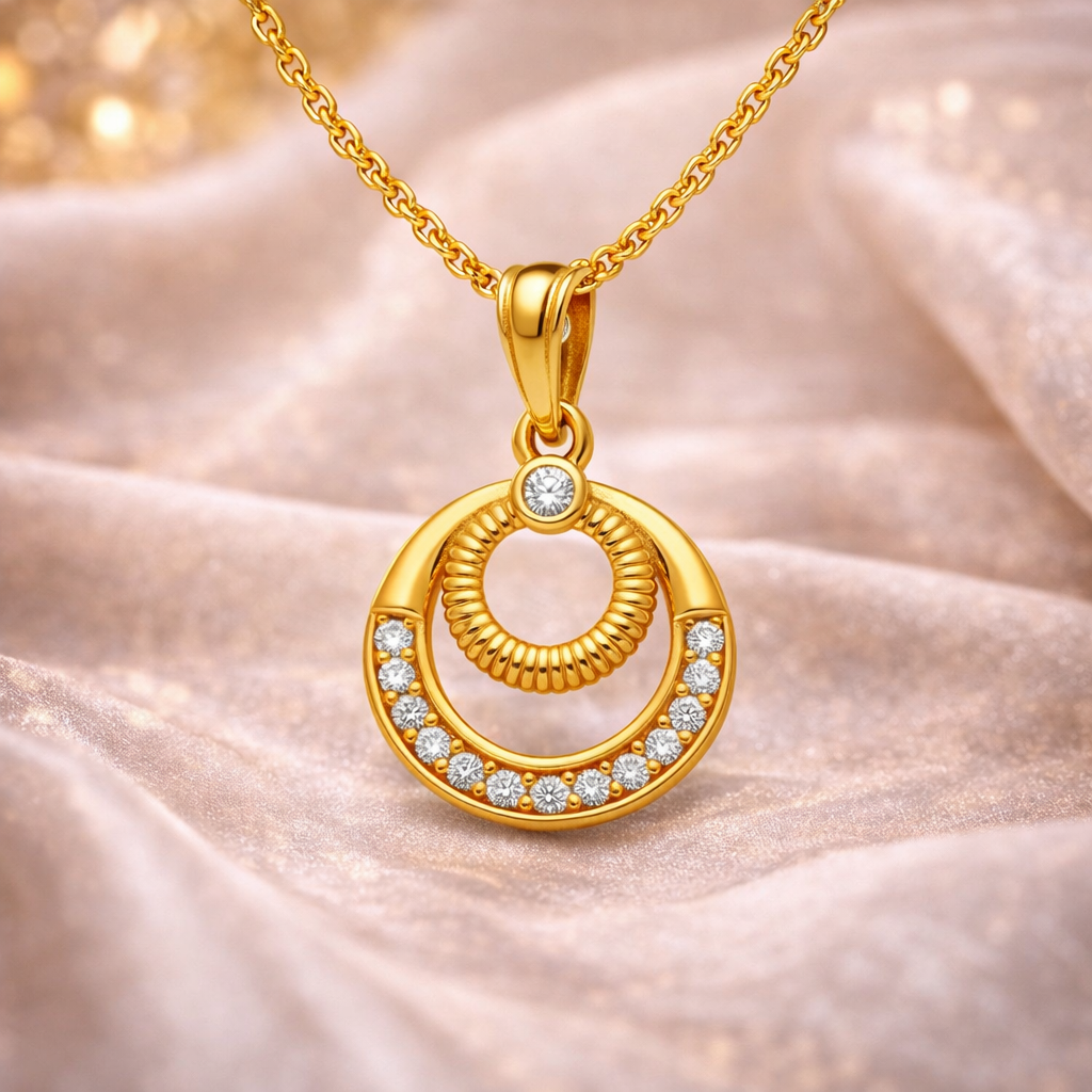 Infinity Halo Diamond-Look Pendant