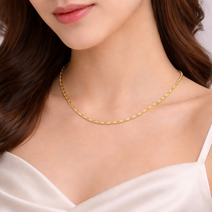 Classic Box Link Gold Filled Chain Necklace