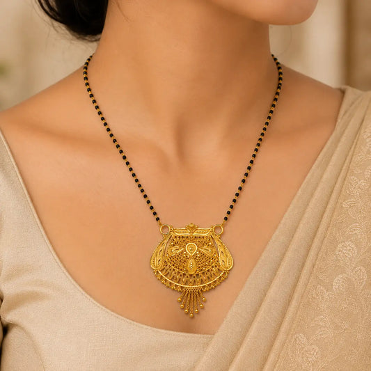 AVIRRA Gold Filled Royal Filigree Traditional Mangalsutra