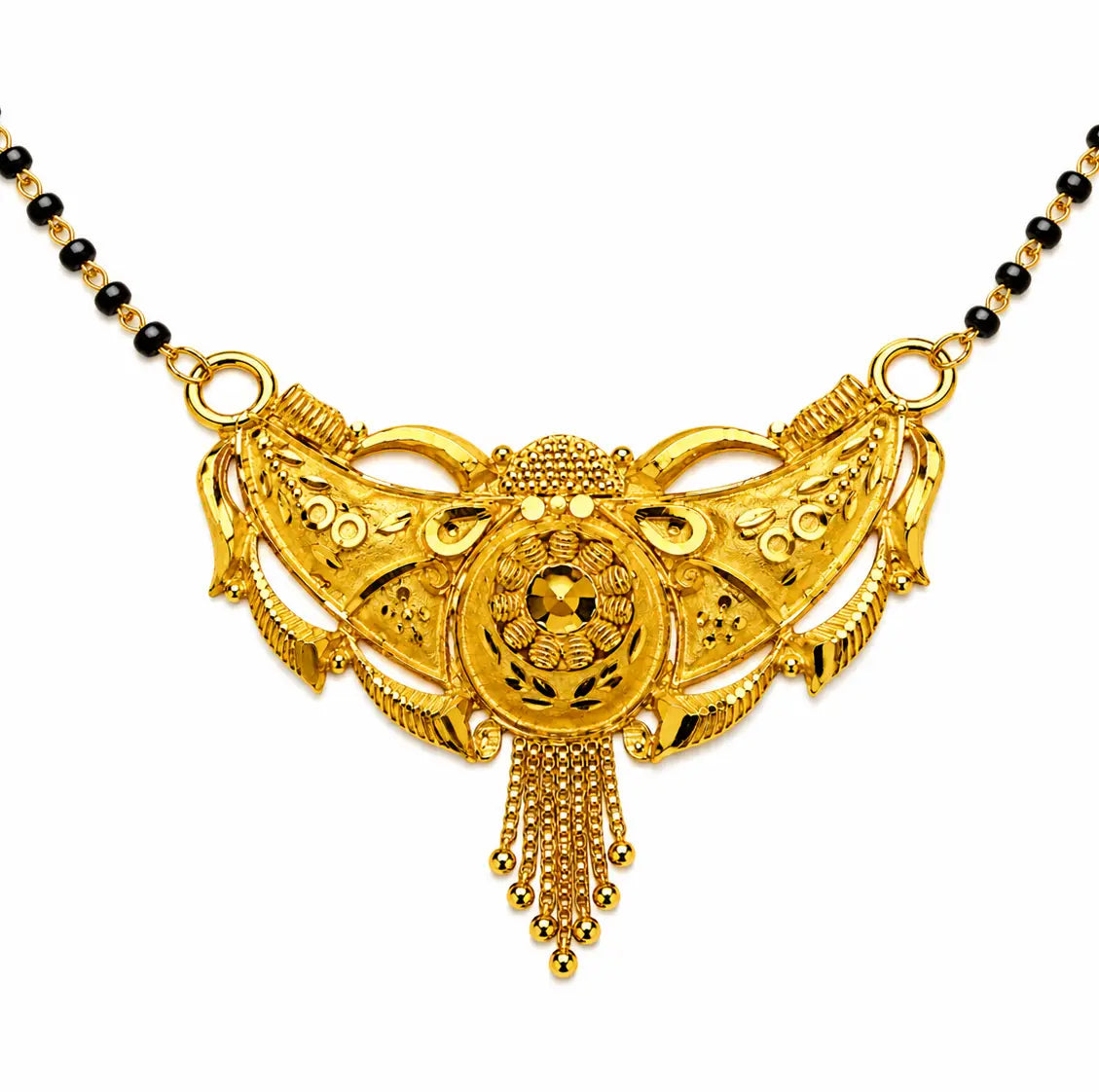 AVIRRA Gold Filled Floral Filigree Mangalsutra