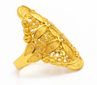 Intricately Designed Gold Filled Floral Ring
