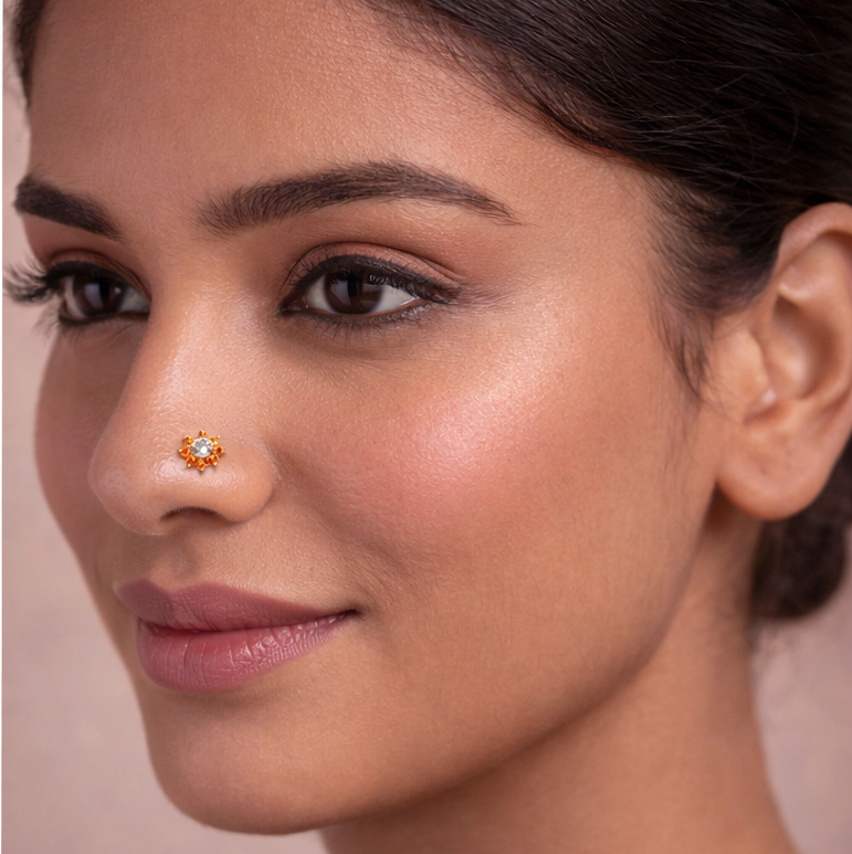 Sunset Spark Wire Nose Pin