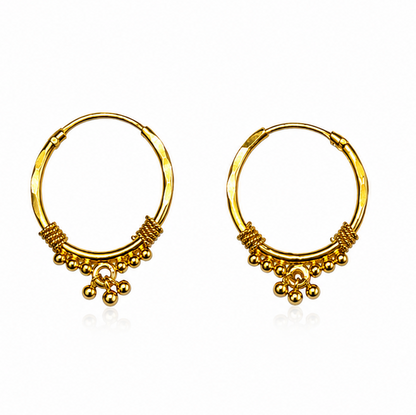 AVIRRA Gold Filled Beaded Hoop Earrings