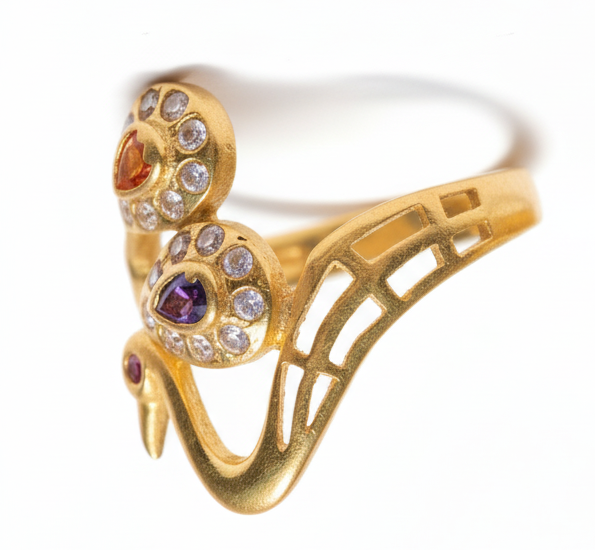 Stylish Gold Filled Open-Design Ring