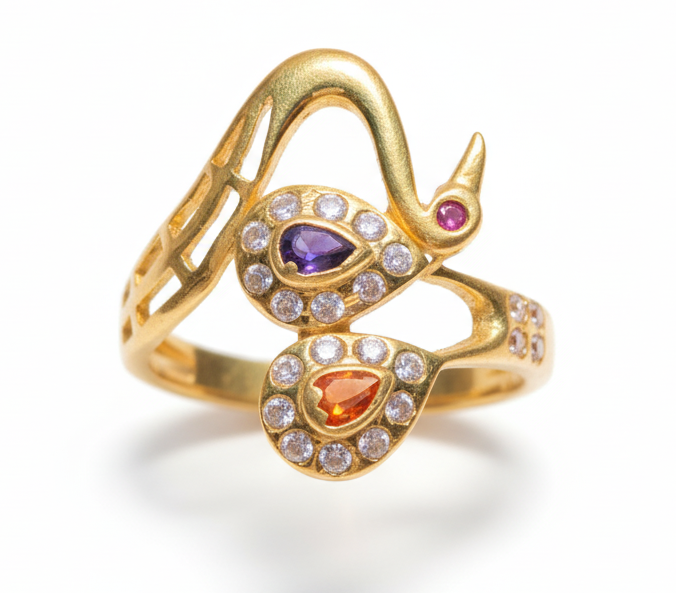 Stylish Gold Filled Open-Design Ring