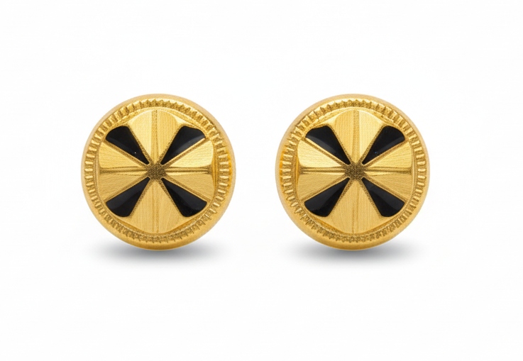 Classic Star Cut Gold Filled Stud Earrings