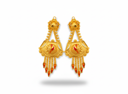 Royal Traditional Gold Filled Dangle Earrings