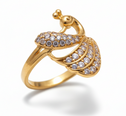 Peacock-Design Gold Filled Ring