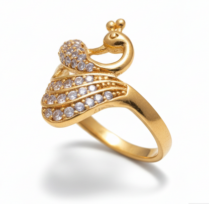 Peacock-Design Gold Filled Ring