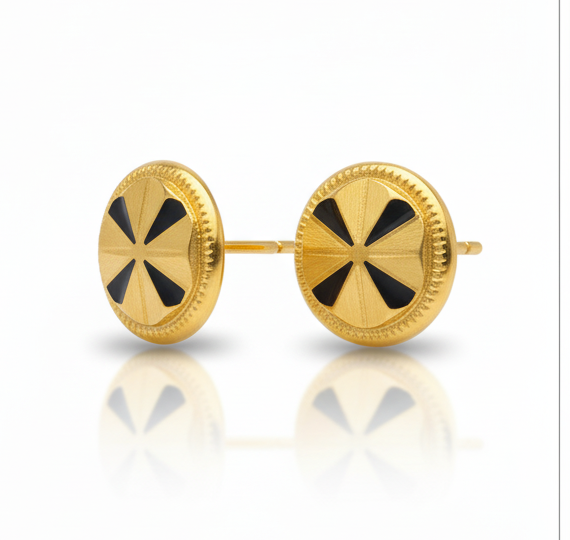 Classic Star Cut Gold Filled Stud Earrings
