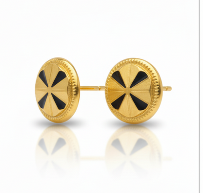 Classic Star Cut Gold Filled Stud Earrings