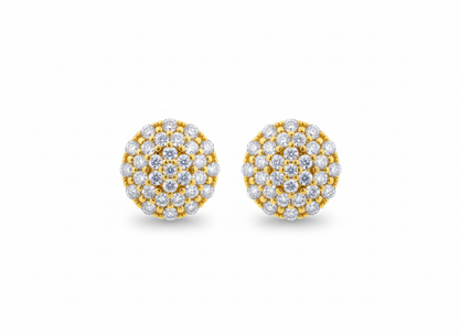 Sparkling CZ Dome Gold Filled Stud Earrings