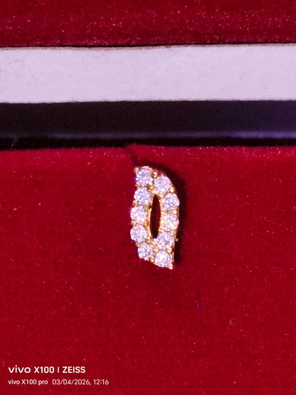 Sparkling Leaf Wire Nose Pin