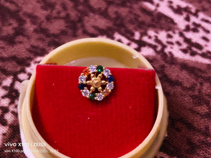 Multi-Color Wheel Stud Nose Pin