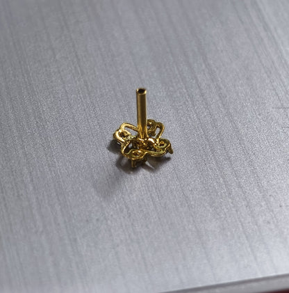Crystal Flower Stud Nose Pin