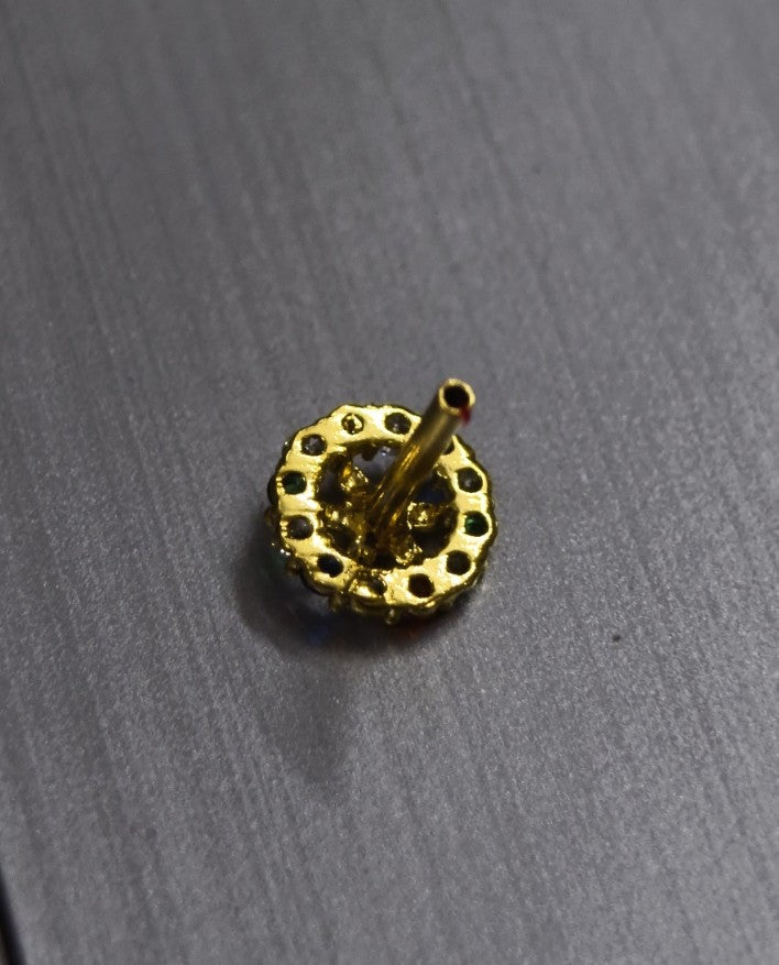 Multi-Color Wheel Stud Nose Pin