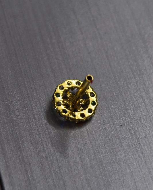 Multi-Color Wheel Stud Nose Pin