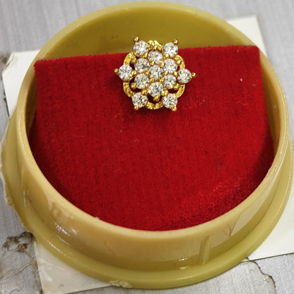 Crystal Blossom CZ Stud Nose Pin