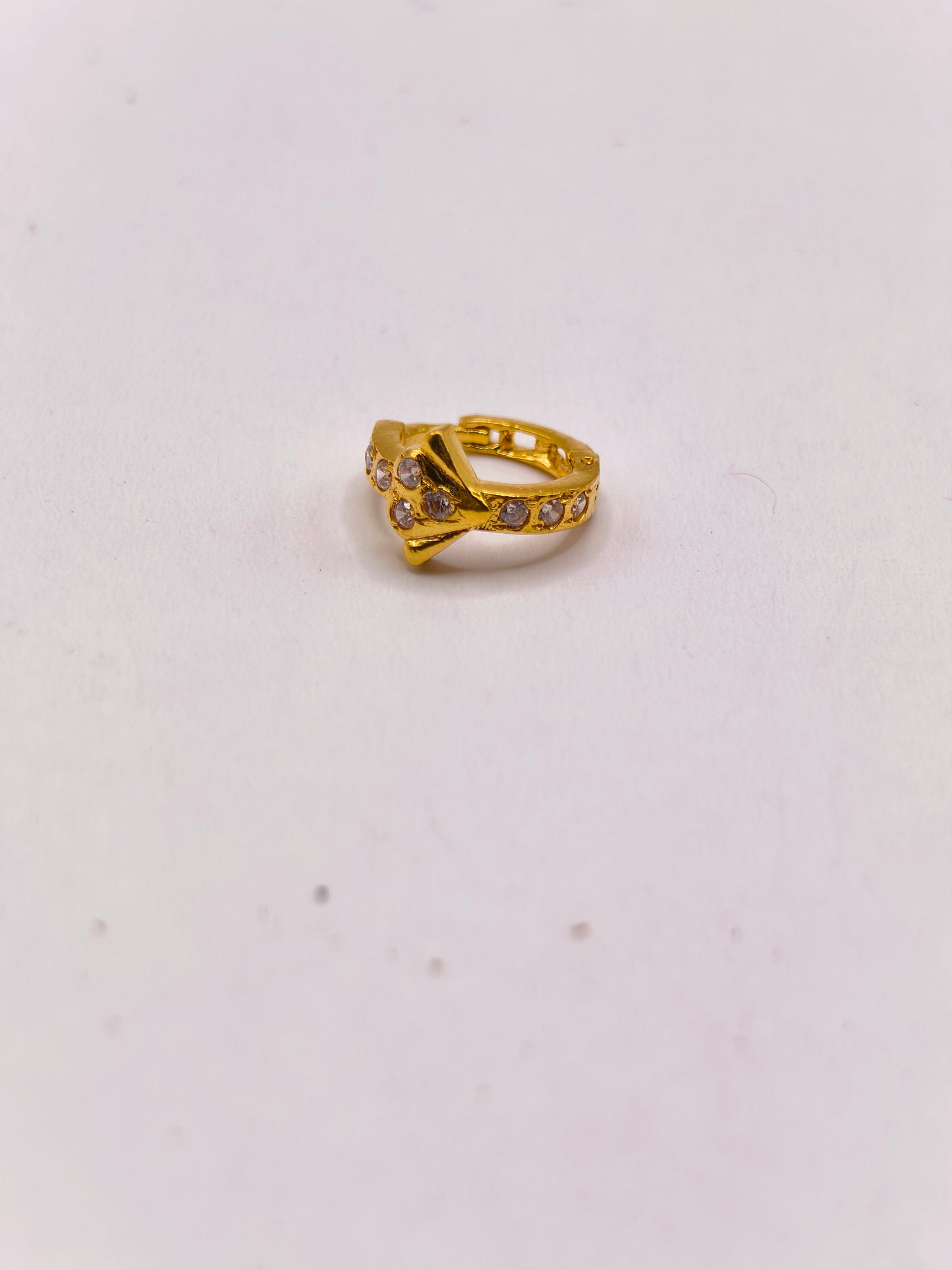 AVIRRA Gold Filled Crystal Star Hoop Nose Ring