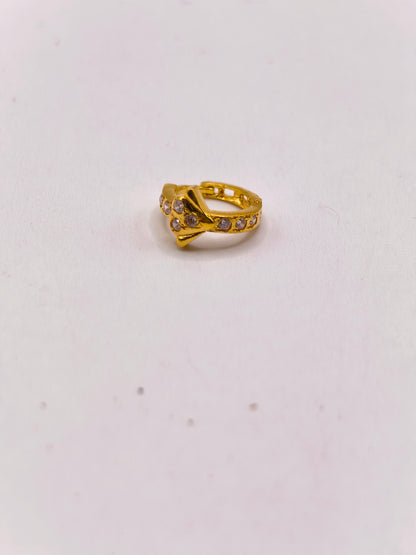 AVIRRA Gold Filled Crystal Star Hoop Nose Ring