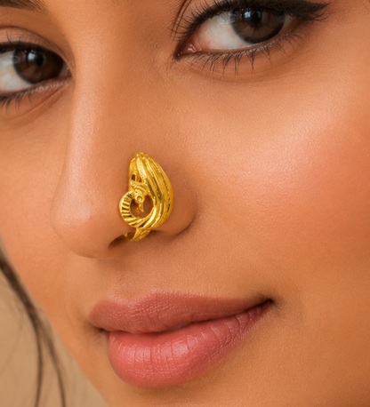 AVIRRA Gold Filled Royal Peacock Hoop Nose Ring