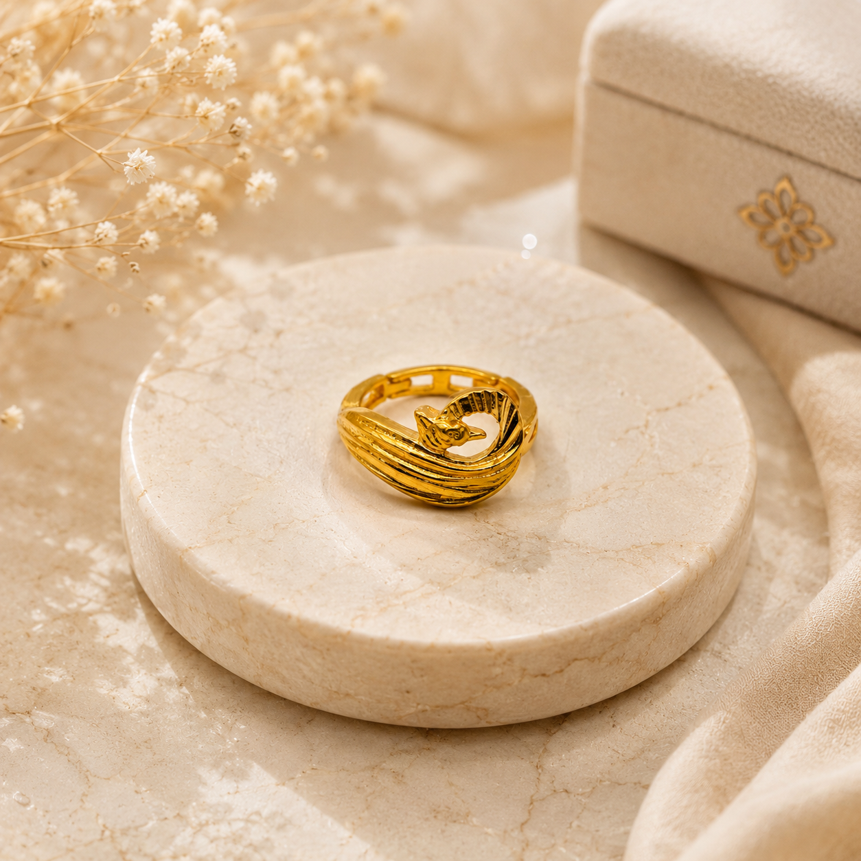 AVIRRA Gold Filled Royal Peacock Hoop Nose Ring