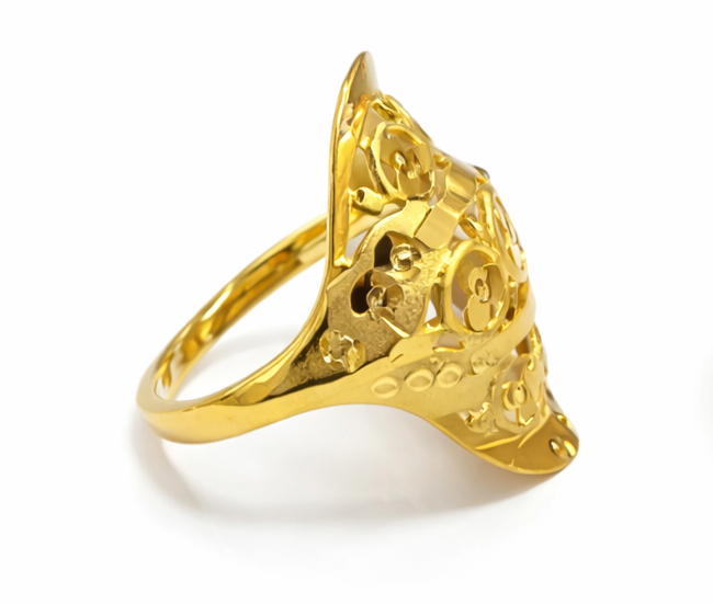 Elegant Gold Filled Ring with a Unique Sculpted Design