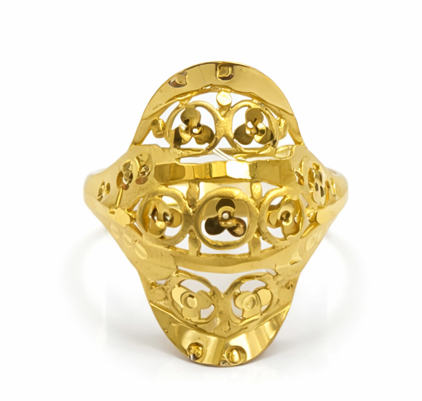 Elegant Gold Filled Ring with a Unique Sculpted Design