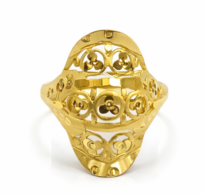 Elegant Gold Filled Ring with a Unique Sculpted Design