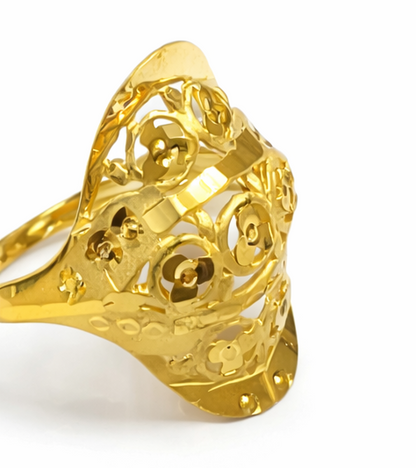 Elegant Gold Filled Ring with a Unique Sculpted Design