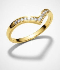 Minimalist V-Shaped Gold Filled Ring