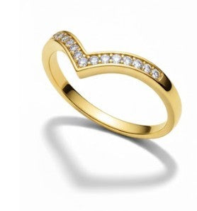 Minimalist V-Shaped Gold Filled Ring