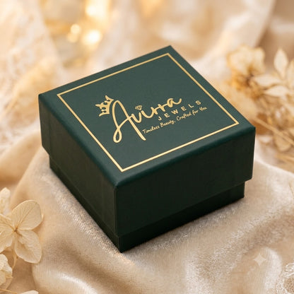 AVIRRA Gold Filled Square Crystal Nose Pin