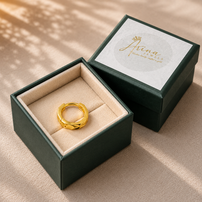 AVIRRA Gold Filled Faceted Hoop Nose Ring