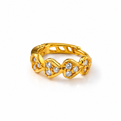AVIRRA Gold Filled Leaf Cluster CZ Nose Ring