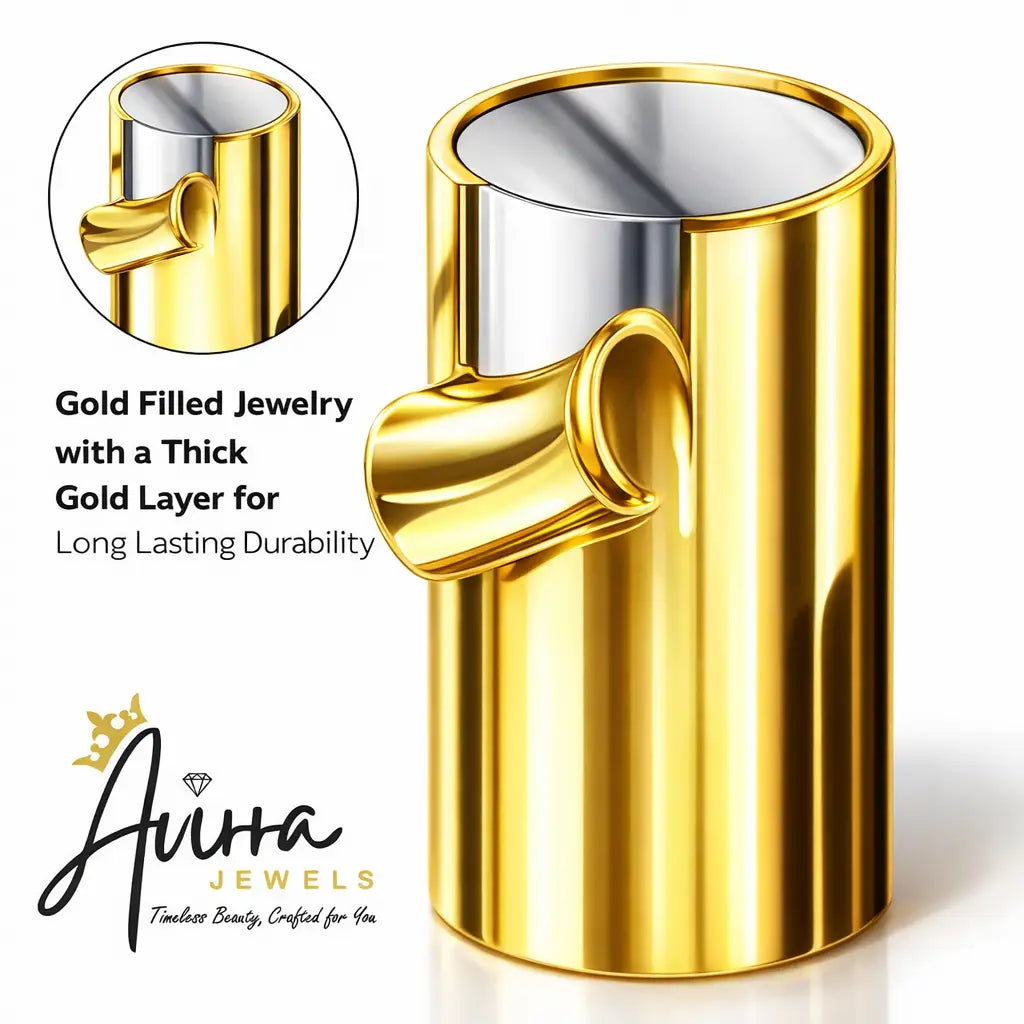 AVIRRA Elegant Gold Filled Floral CZ Mangalsutra Necklace