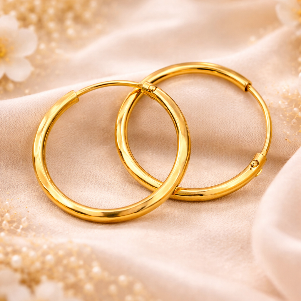 Gold-Filled Classic Hoop Earrings for Women