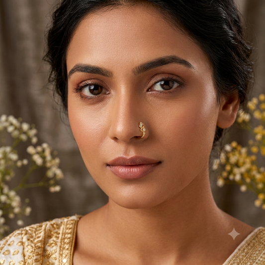 AVIRRA Gold Filled Infinity CZ Nose Ring