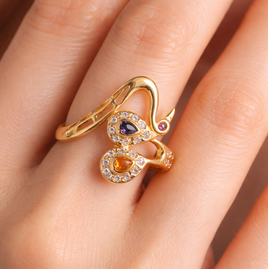 Stylish Gold Filled Open-Design Ring
