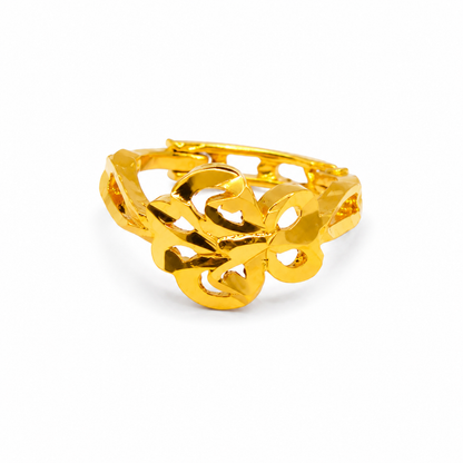 AVIRRA Gold Filled Floral Filigree Hoop Nose Ring
