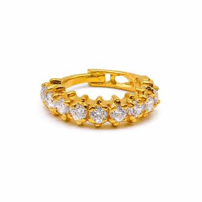 AVIRRA Gold Filled Crystal Half Hoop Nose Ring