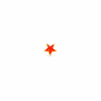 AVIRRA Gold Filled Orange Star Wired Nose Pin