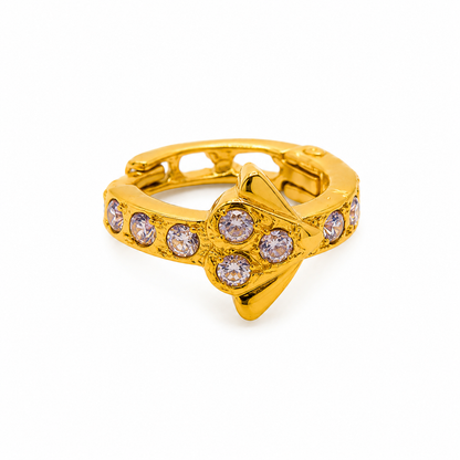 AVIRRA Gold Filled Crystal Star Hoop Nose Ring