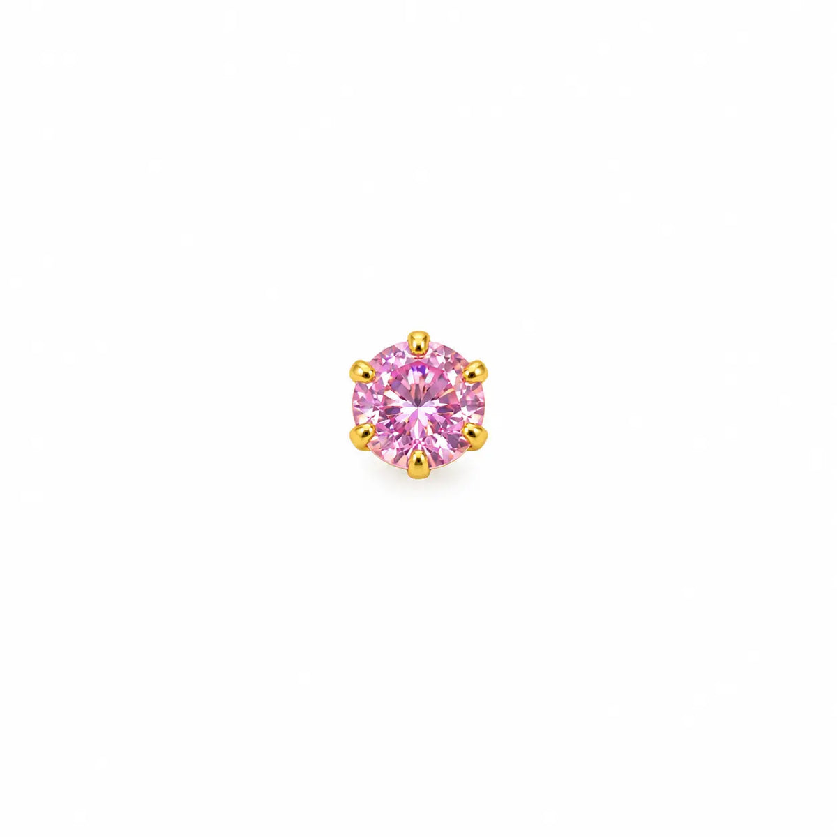 AVIRRA Gold Filled Pink Crystal Wired Nose Pin